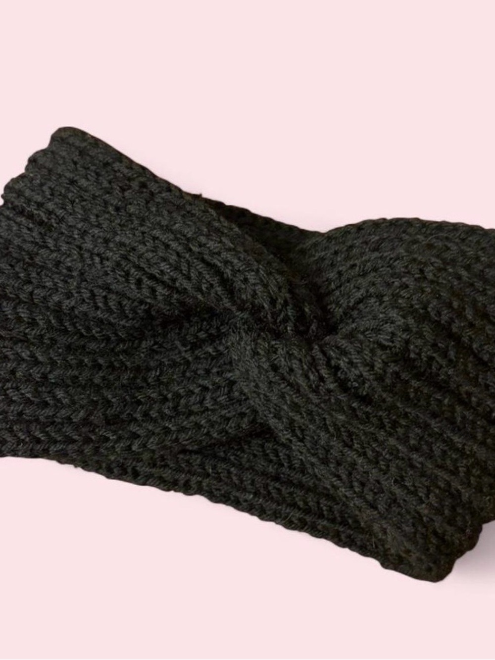 Black Knit Twist Headband - Women Accessories